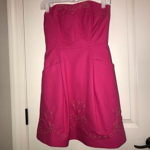 Lilly Pulitzer Pink Strapless Dress